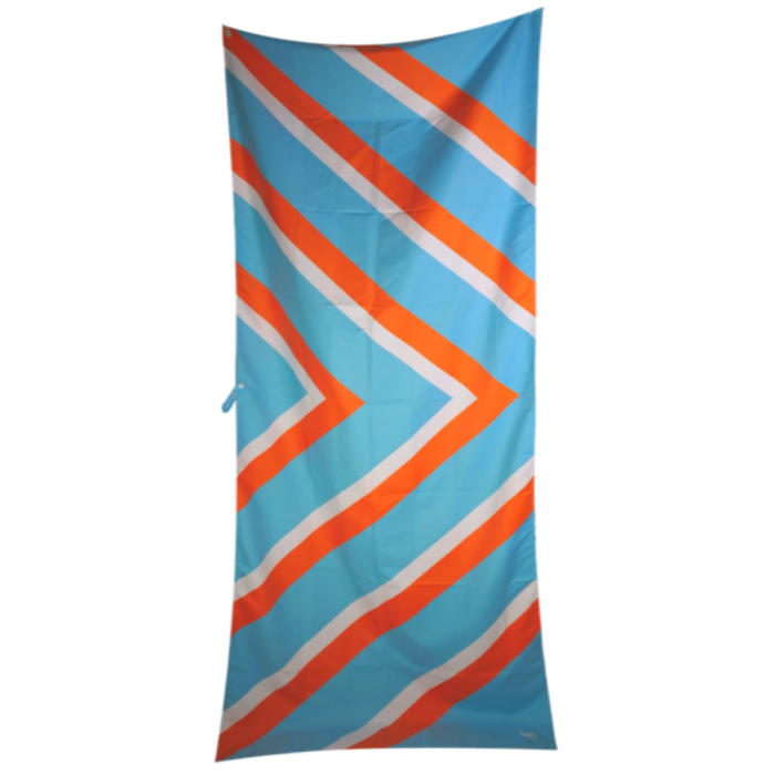 Sustainable Chevron Towel - Blue Orange White