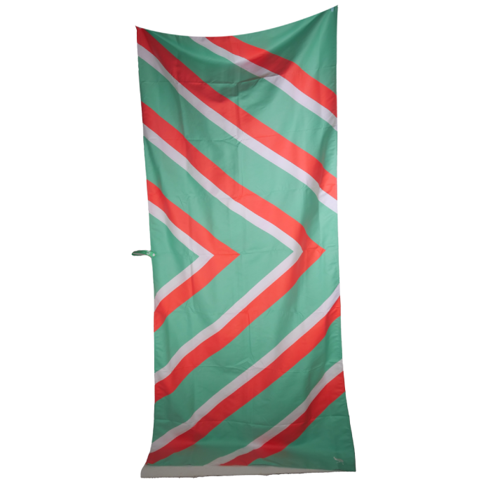 Sustainable Chevron Towel - Turquoise Red White