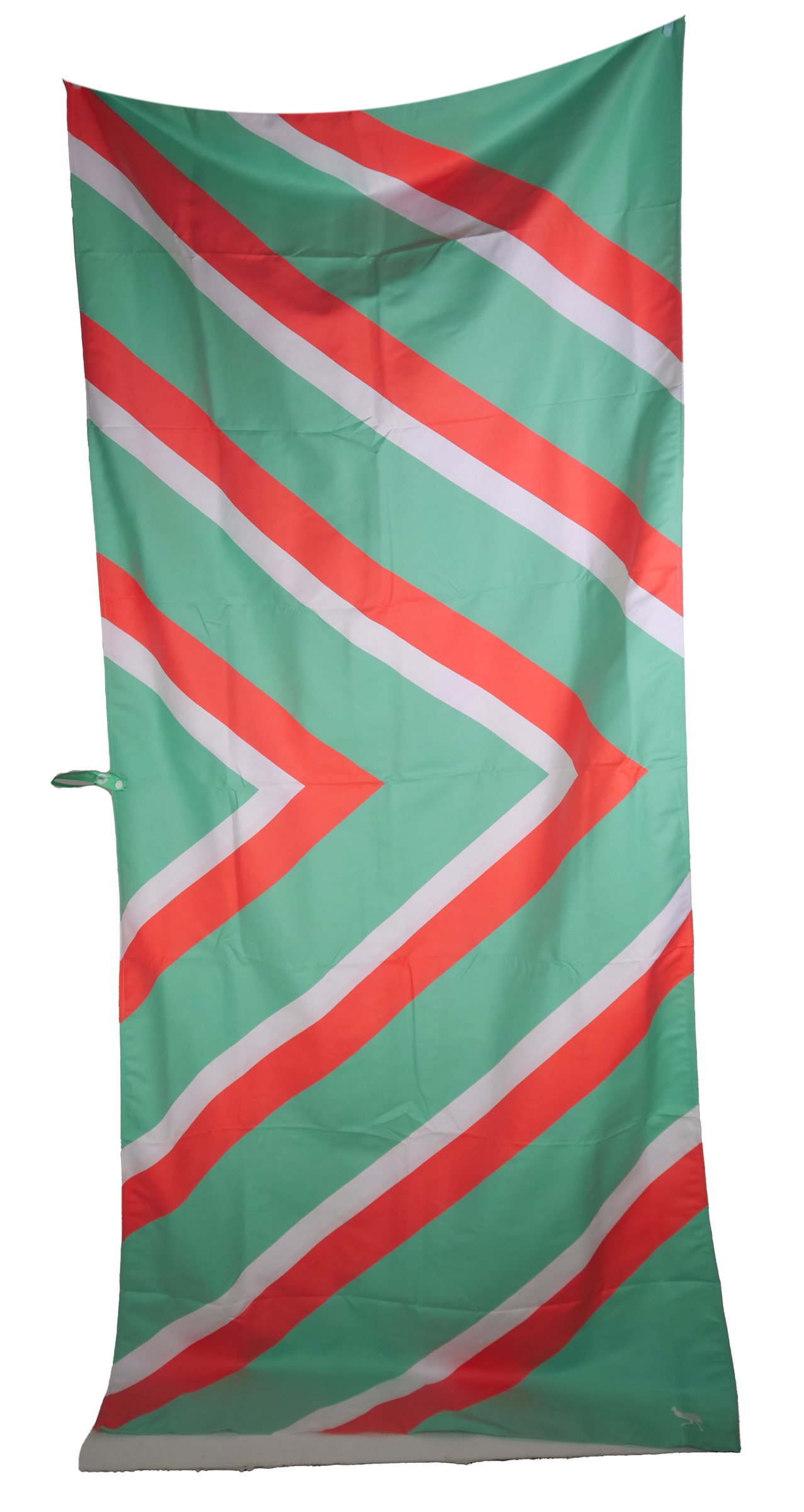 Sustainable Chevron Towel - Turquoise Red White