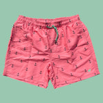 Swim Short - Coral Pink Anchors