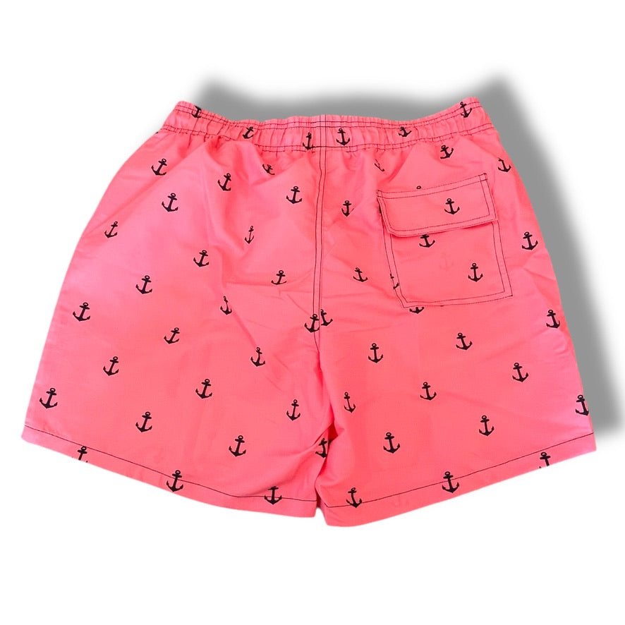 Swim Short - Coral Pink Anchors