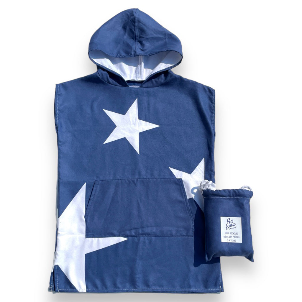 Kids Hooded Ponchos 4-7 years - NAVY