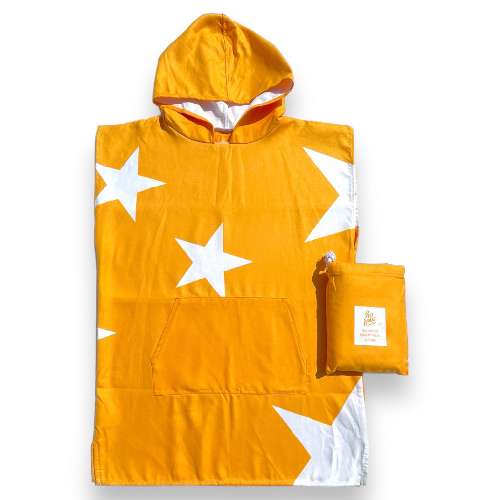 Kids Hooded Ponchos 2-4 years - ORANGE