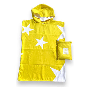 Kids Hooded Ponchos 4-7 years - YELLOW