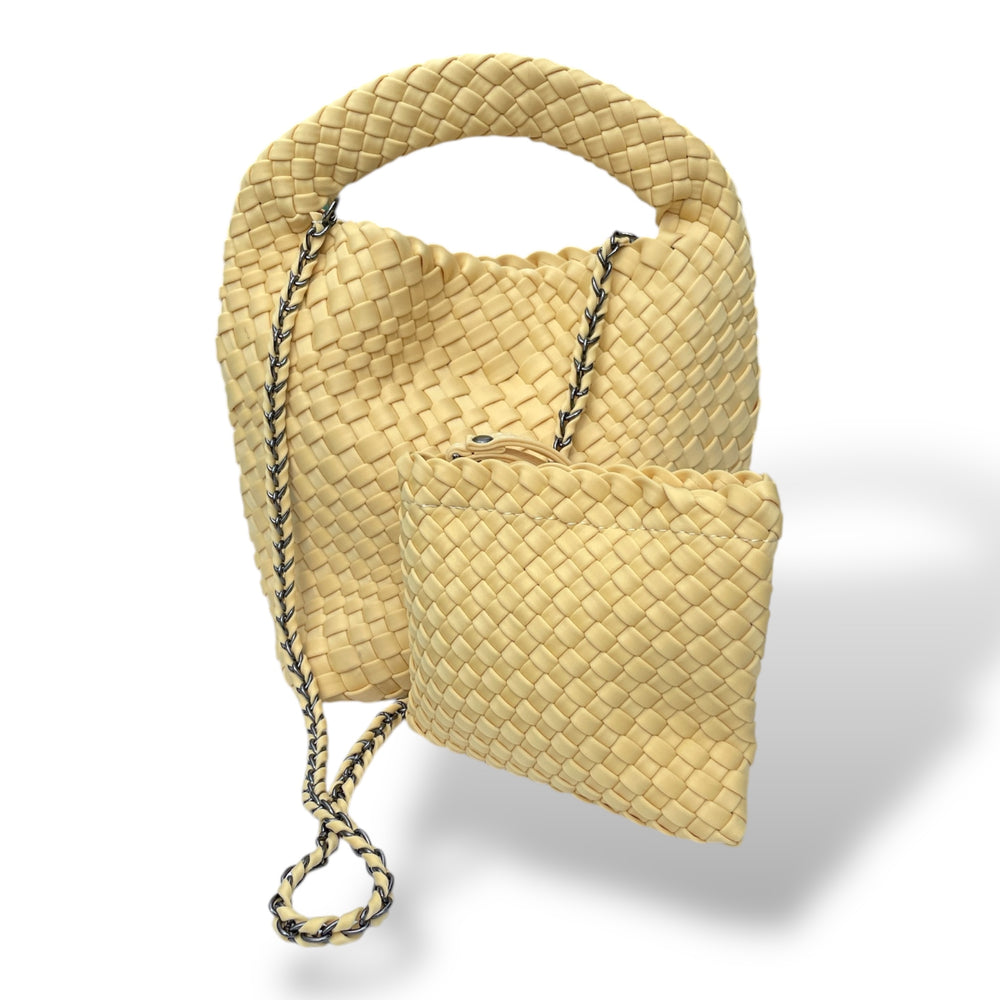 'Victoria' – the petite 2-in-1 tote - Sky Blue