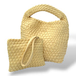 'Victoria' – the petite 2-in-1 tote - Light Lemon