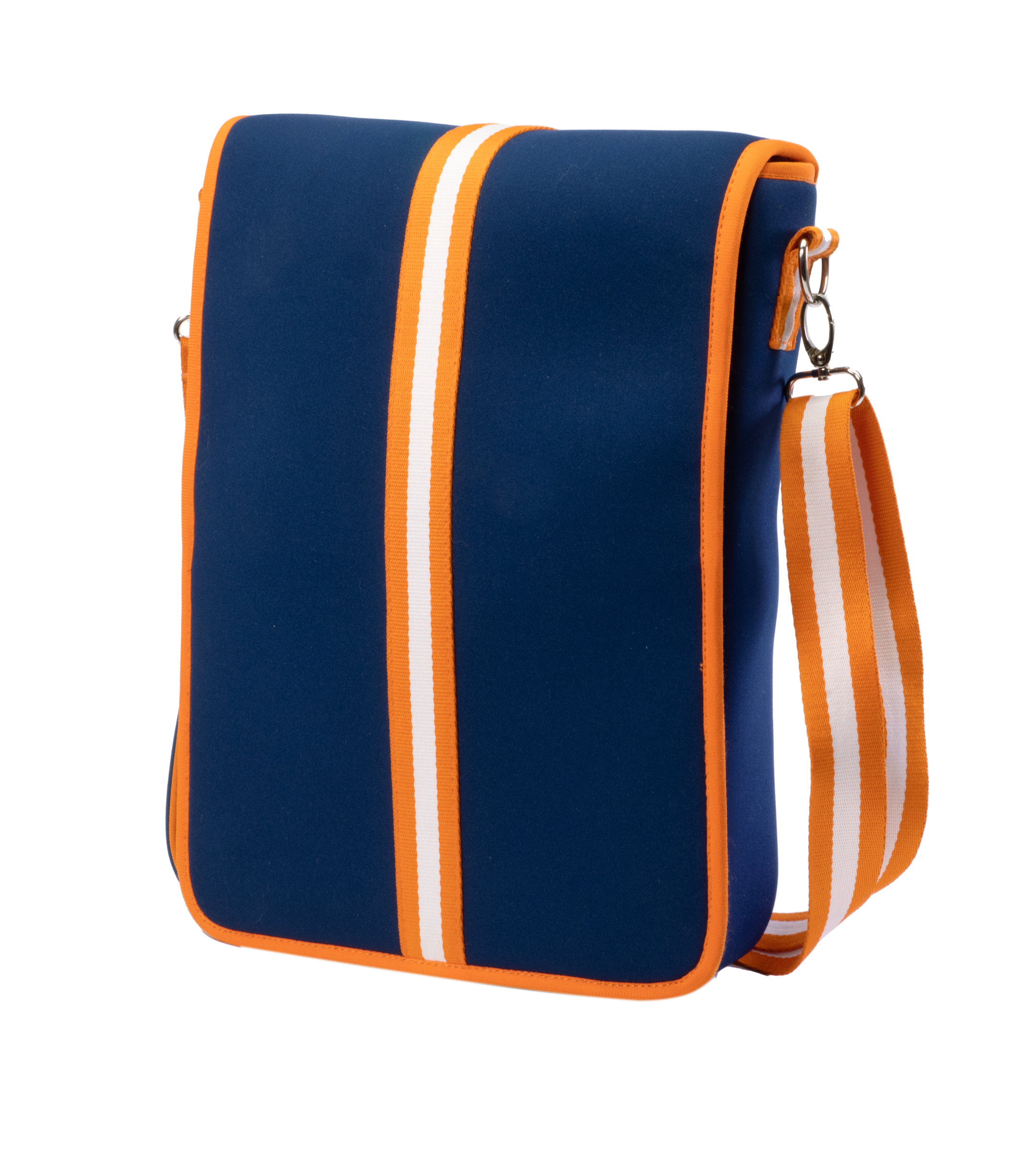 Neoprene Tote Bag - Orange/Royal Blue – Go Emu