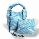 'Victoria' – the petite 2-in-1 tote - Sky Blue