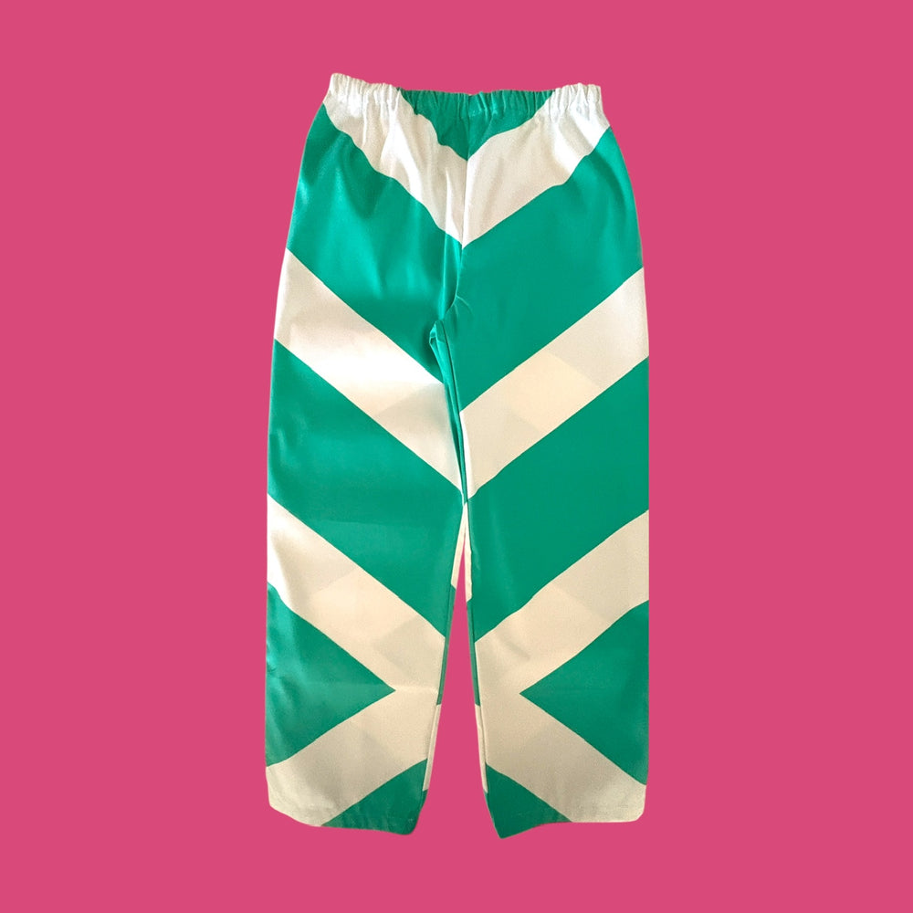 Towel Trousers - Green chevron