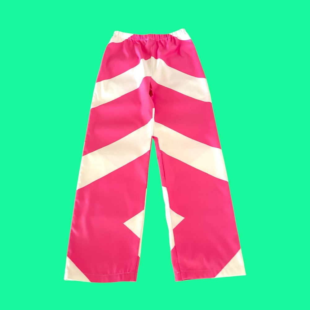 Towel Trousers - Pink Chevron