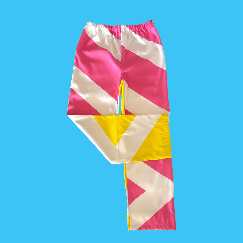 Towel Trousers - Yellow Chevron