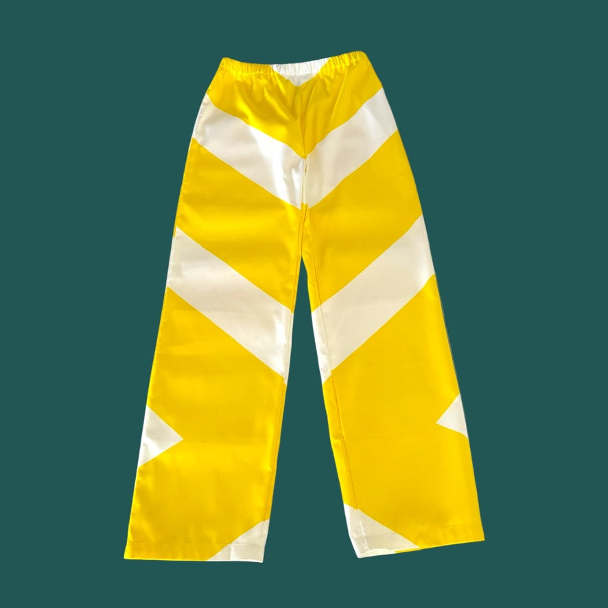 Towel Trousers - Yellow Chevron