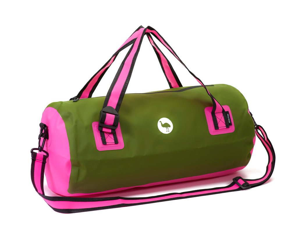 20L Dry Bag Duffel - Khaki/Pink