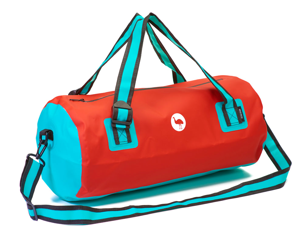 
            
                Load image into Gallery viewer, 40L Dry Bag Duffel - Red/Turquoise
            
        