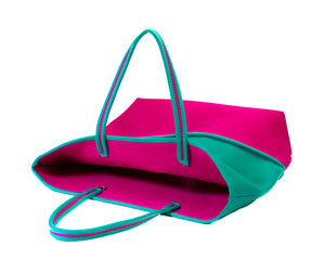 
            
                Load image into Gallery viewer, Open Tote - Aqua Marine/Pink
            
        