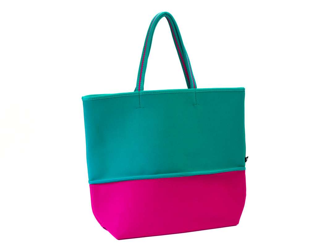 
            
                Load image into Gallery viewer, Open Tote - Aqua Marine/Pink
            
        