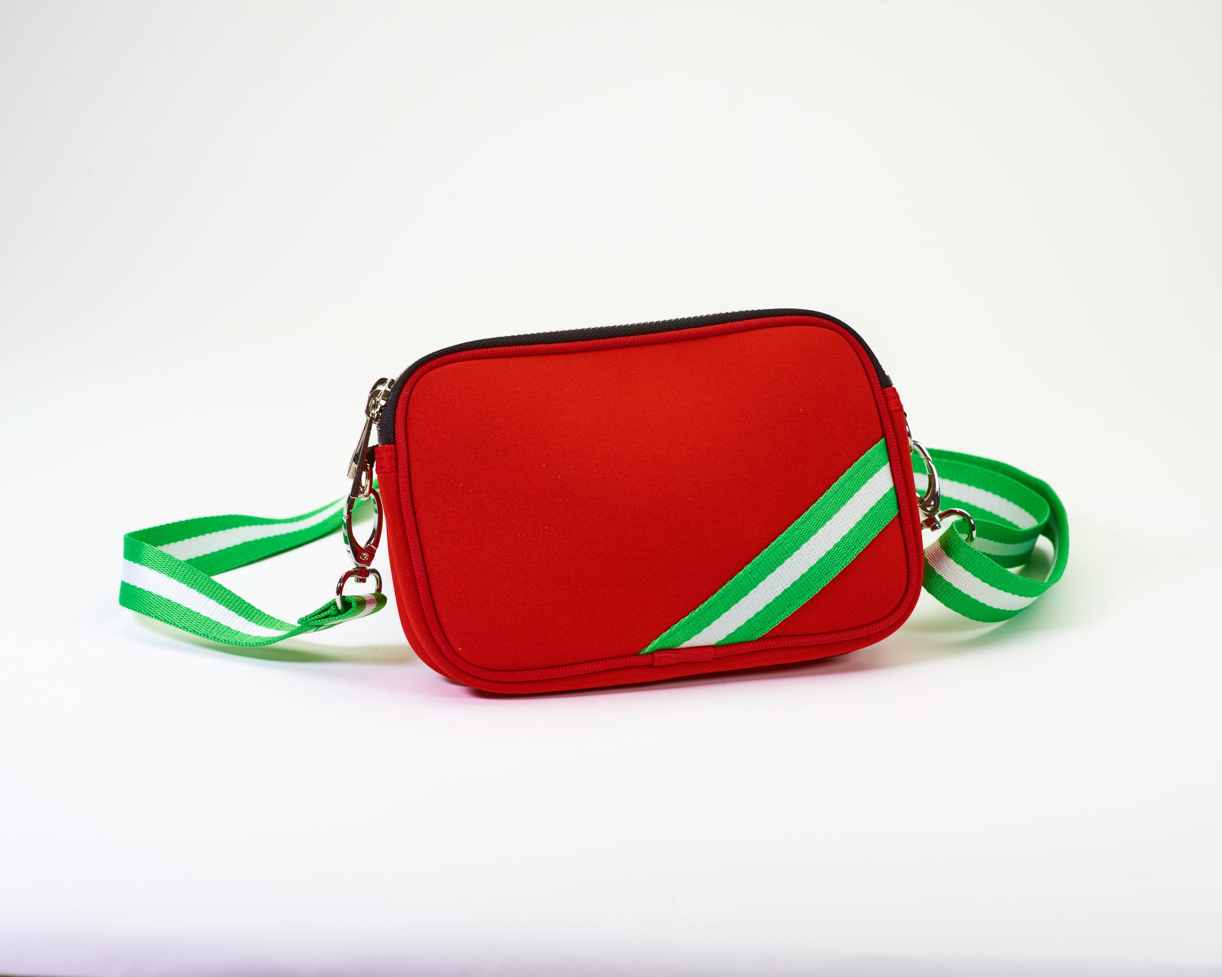 Neoprene Cross Body Bag - Red